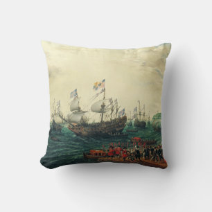 Embarkation at Margate of the Elector Palatine  Cushion