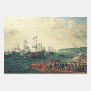 Embarkation at Margate of the Elector Palatine  Wrapping Paper Sheet