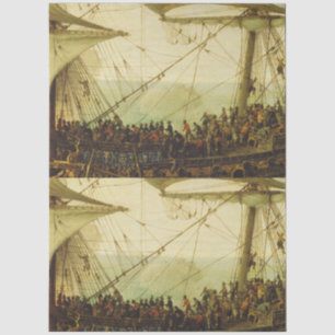 Embarkation of the Elector Palatine Tissue Paper