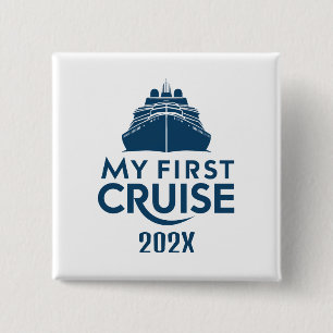Embarking on My First Cruise Custom  15 Cm Square Badge