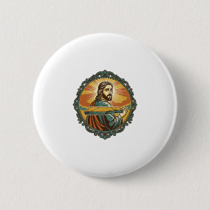 Embarrassed Jesus Tripping Flat Surface Public Clu 6 Cm Round Badge