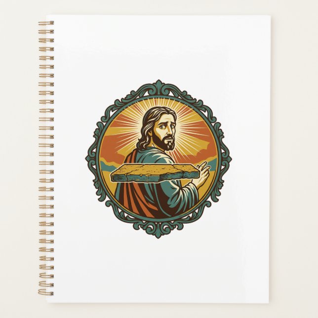 Embarrassed Jesus Tripping Flat Surface Public Clu Planner (Front)