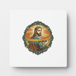 Embarrassed Jesus Tripping Flat Surface Public Clu Plaque