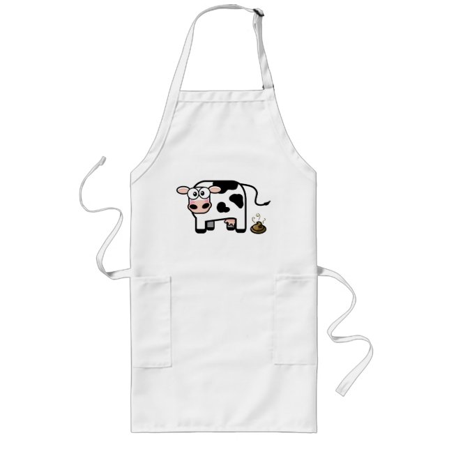 Embarrassed Pooping Cow Apron (Front)