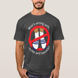 Embarrassing Dad Socks and Sandals Joke T-Shirt