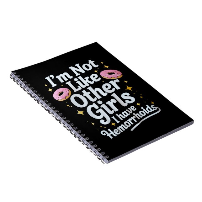 Embarrassing Hemorrhoids Inappropriate Adult Humor Notebook (Right Side)