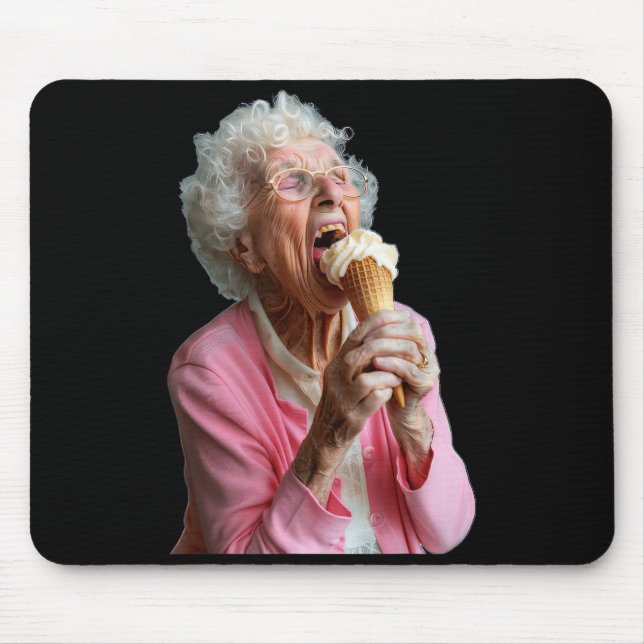 Embarring Old Ladies Meme Grandma Grandmother Gran Mouse Pad (Front)