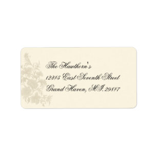 Embassy Creme Floral RSVP Address Avery Label