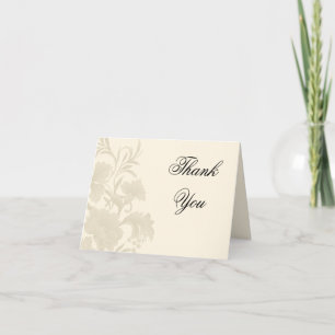 Embassy Floral Creme Thank You Notecards