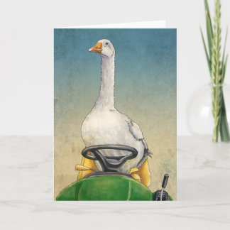 Embden Goose on Tractor Cards