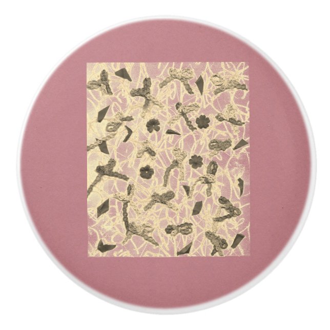 Embellished Floating Bows Ceramic Knob (Front)