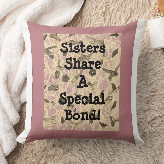 Embellished Floating Bows Sister  Cushion (Blanket)
