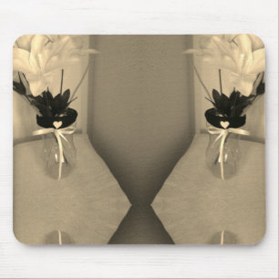 Embellished Flower Abstract Mouse Pad