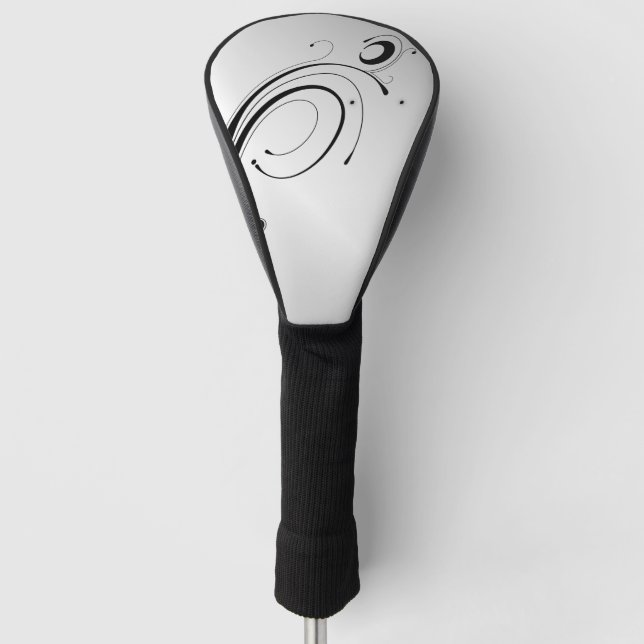 Embellished Silver Golf Head Cover (Front)