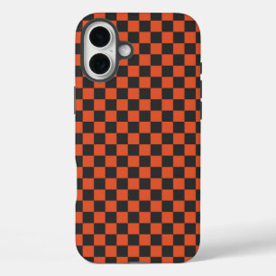 Ember and ash chequerboard pattern iPhone 16 plus case