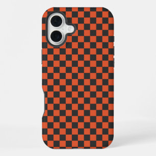 Ember and ash chequerboard pattern iPhone 16 plus case