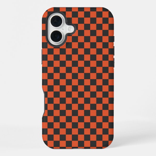 Ember and ash chequerboard pattern iPhone case (Back)