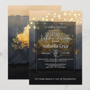 Ember Canopy Minimal Design Invitation