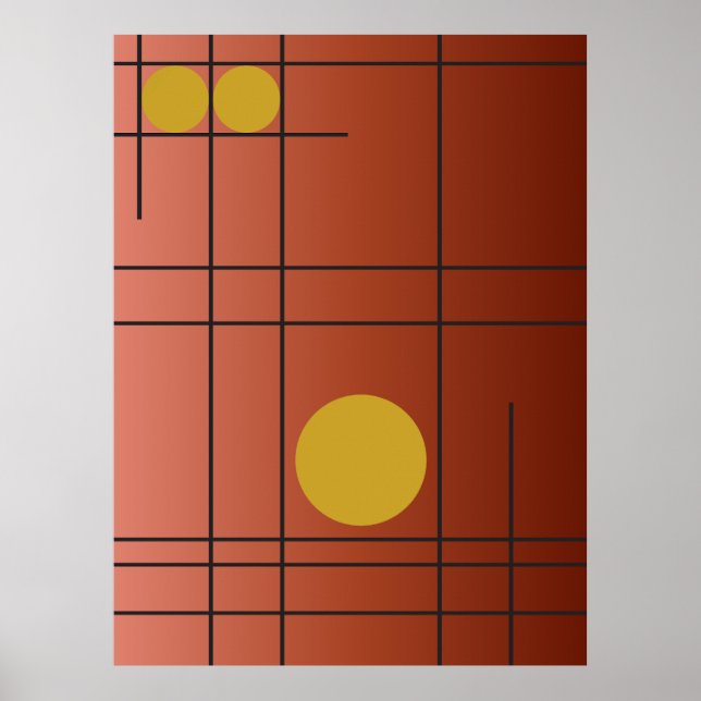 Ember Drift No. 1 — Modern Geometric Wall Art Post (Front)