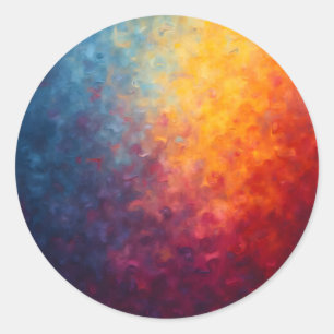 Ember Fade – Abstract Fire Art Classic Round Sticker