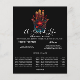 Ember Lotus Hamsa Hand Design Flyer
