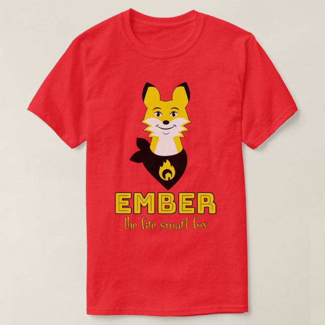 Ember The Fire Smart Fox Canada T-Shirt (Design Front)