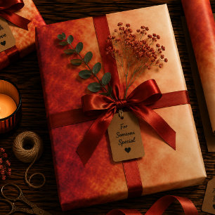 Emberdeep Wash Wrapping Paper Sheet