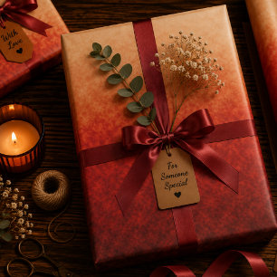 Emberdeep Wash Wrapping Paper Sheet