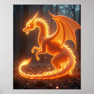 Emberheart Fire Dragon Poster