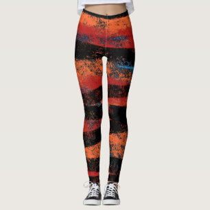 Embers Abstract Art Leggings
