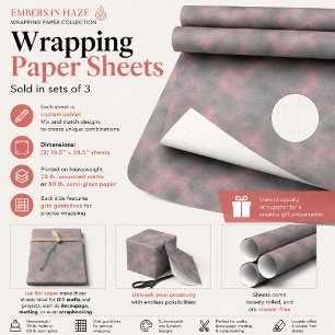 Embers in Haze Wrapping Paper Sheet