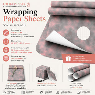 Embers in Haze Wrapping Paper Sheet