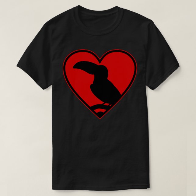 emblem crest heart toucan T-Shirt (Design Front)
