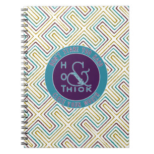Emblem Hot Thick and Pretty Don't Stare Too Hard Notebook