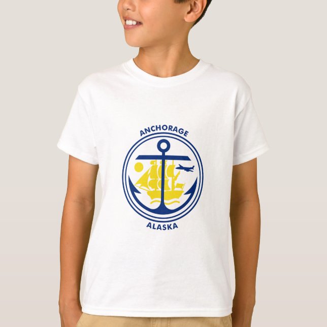 Emblem of Anchorage, Alaska T-Shirt (Front)