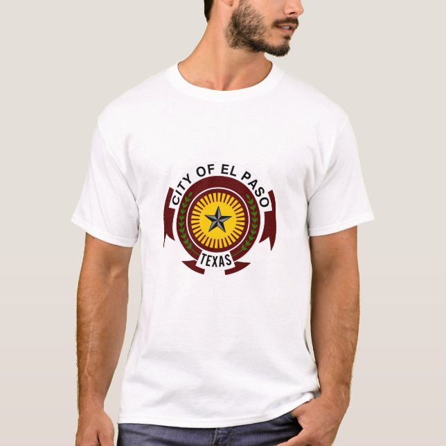 Emblem of City of El Paso, Texas T-Shirt (Front)