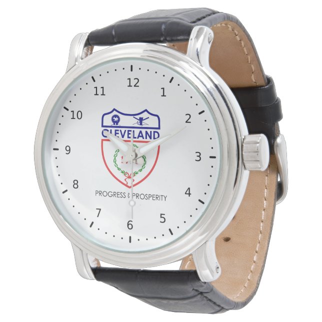 Emblem of Cleveland, Ohio Watch (Angled)