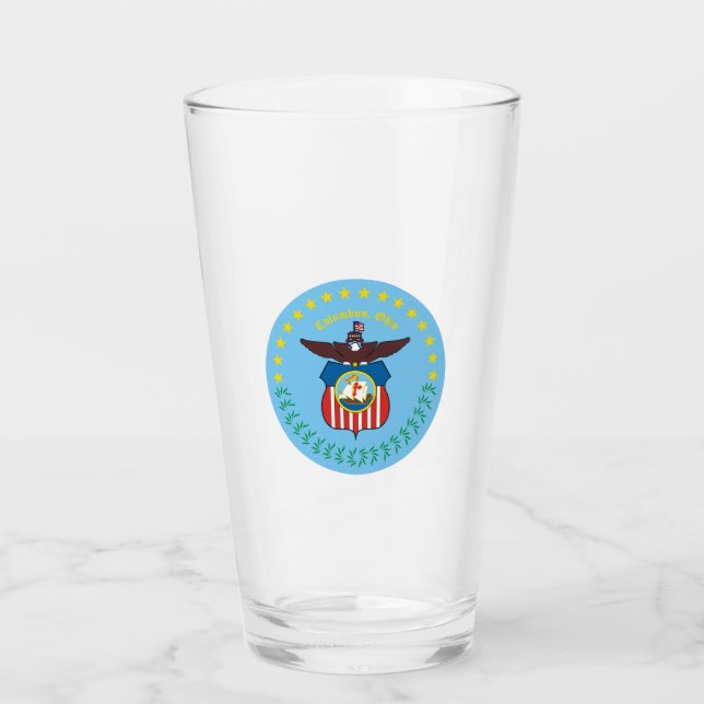 Emblem of Columbus, Ohio Glass (Front)
