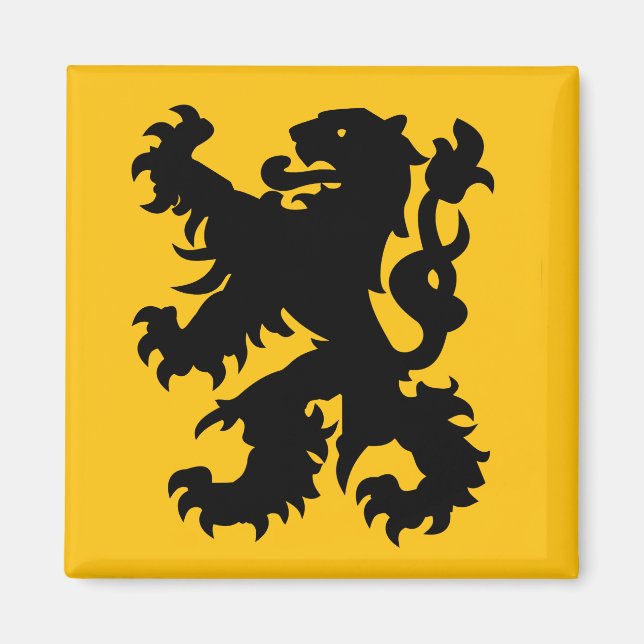 Emblem of Flemish Lion Magnet (Front)