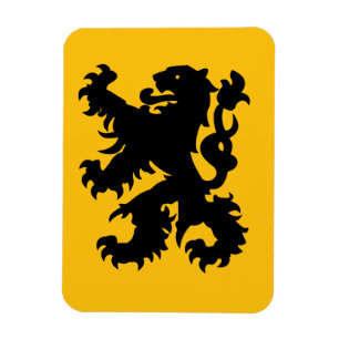Emblem of Flemish Lion Magnet
