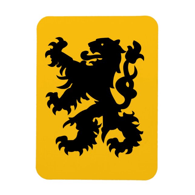 Emblem of Flemish Lion Magnet (Vertical)