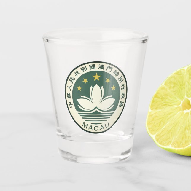 Emblem of Macau Shot Glass (Front)