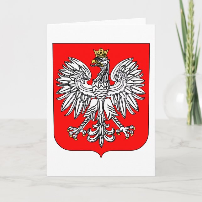 Emblem Of Poland Greeting Cards (Front)
