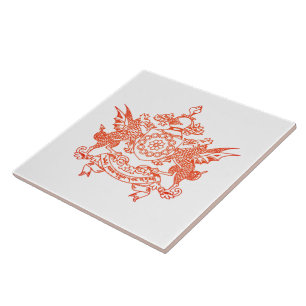 Emblem of Sikkim state - INDIA Ceramic Tile