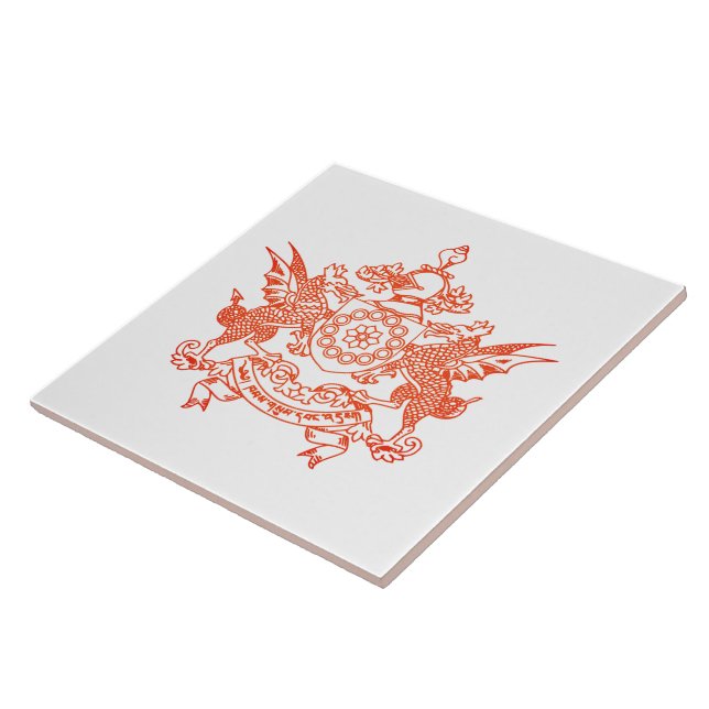 Emblem of Sikkim state - INDIA Ceramic Tile (Side)