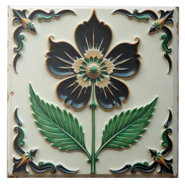 Emblem of the Night Ceramic Tile (Front)