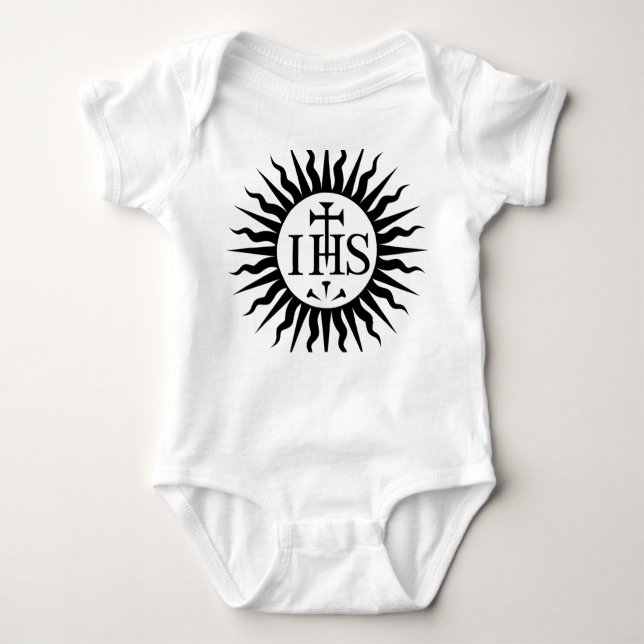 Emblem of the Society of Jesus  Baby Bodysuit (Front)