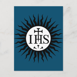 Emblem of the Society of Jesus  Holiday Postcard