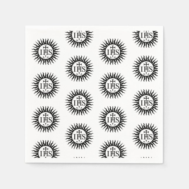 Emblem of the Society of Jesus  Napkin (Front)