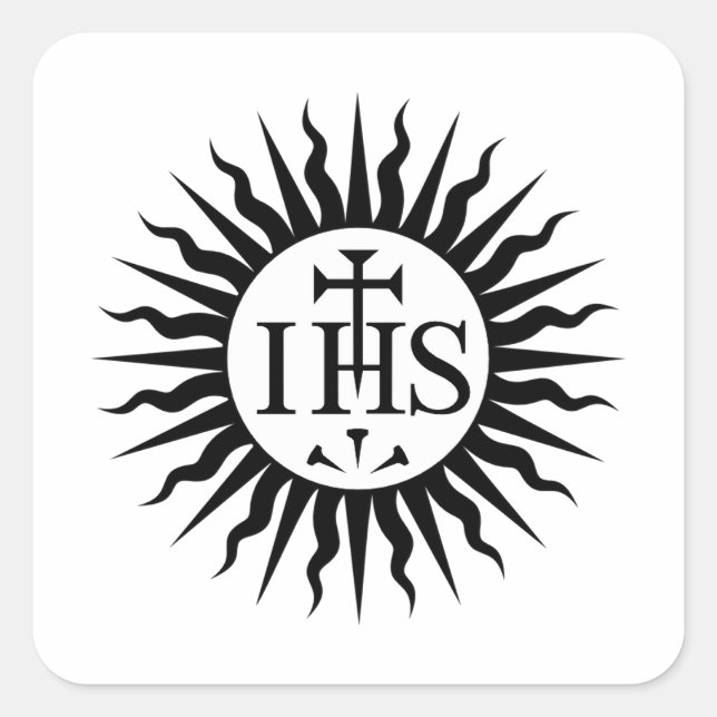 Emblem of the Society of Jesus  Square Sticker (Front)